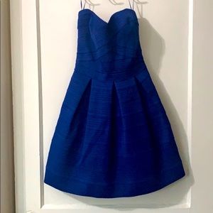 Strapless Blue Bandage Dress